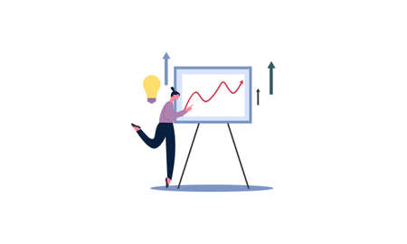 Business development illustrations. Trendy vector styleのイラスト素材