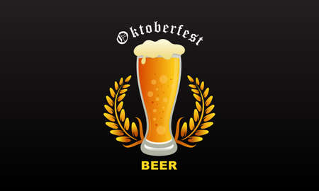 Realistic oktoberfest beer festival background can used for poster templateのイラスト素材