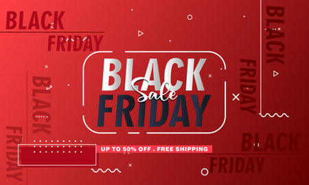 Black friday sale banner template background vectorのイラスト素材