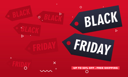 Black friday sale banner template background vectorのイラスト素材