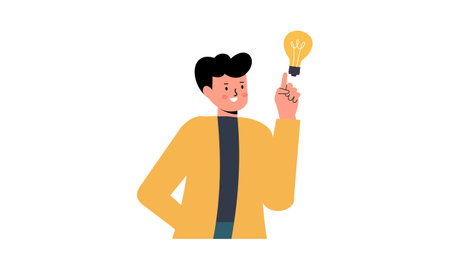People shows gesture of a great idea creativity thinking concept
