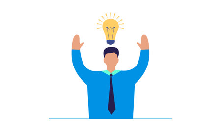 People shows gesture of a great idea creativity thinking conceptのイラスト素材