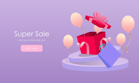Shopping sale promotion banner. Concept of great discount, suitable for black friday and anniversary.のイラスト素材