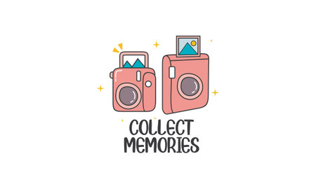 Retro vintage logotype of old camera logo graphicのイラスト素材