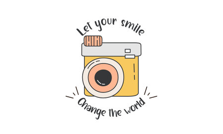 Retro vintage logotype of old camera logo graphicのイラスト素材