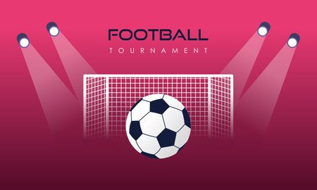 Football tournament illustration, football  vectorのイラスト素材