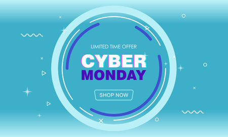 Cyber monday sale concept banner vector illustration for your projectsのイラスト素材