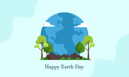 International Mother Earth Day. Environmental problems and environmental protectionのイラスト素材