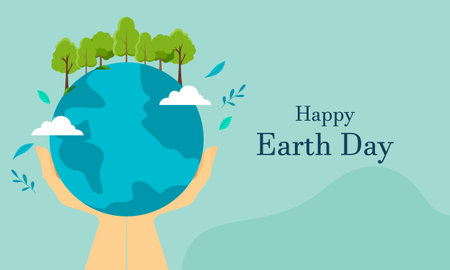 International Mother Earth Day. Environmental problems and environmental protectionのイラスト素材