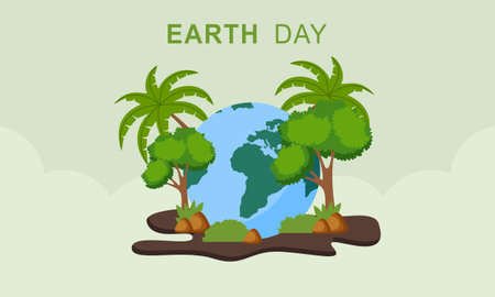 International Mother Earth Day. Environmental problems and environmental protectionのイラスト素材