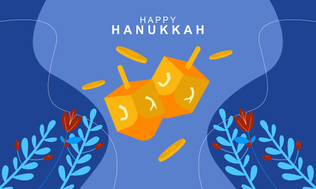 Hanukkah menorah. Happy jewish holiday hanukkah conceptのイラスト素材
