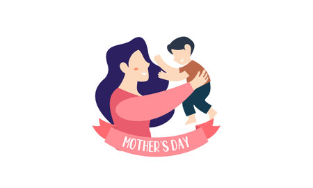 Mother's day concept illustration vectorのイラスト素材