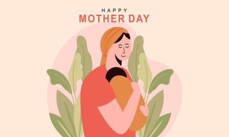 Mother's day concept illustration vectorのイラスト素材