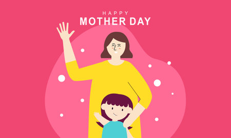 Mother's day concept illustration vectorのイラスト素材
