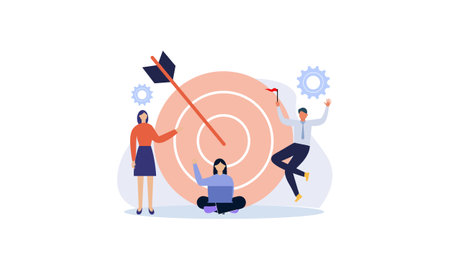 Business team goals concept illustration