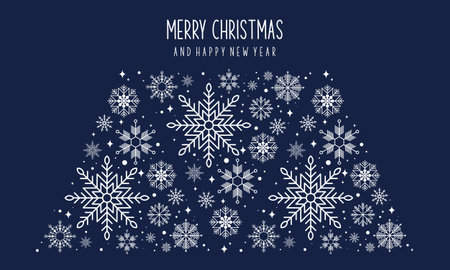 Christmas snowflakes elements ornaments backgroundのイラスト素材