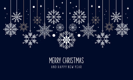 Christmas snowflakes elements ornaments backgroundのイラスト素材