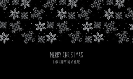 Christmas snowflakes elements ornaments backgroundのイラスト素材