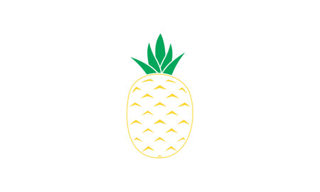 Pineapple logo. Illustration of pineapple fruit, summer fruits, for a healthy and natural life.のイラスト素材