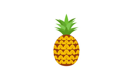 Pineapple logo. Illustration of pineapple fruit, summer fruits, for a healthy and natural life.
