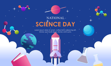 Gradient science twitch background design templateのイラスト素材