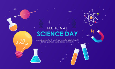 Gradient science twitch background design templateのイラスト素材