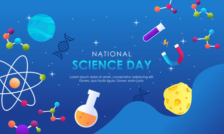 Gradient science twitch background design templateのイラスト素材