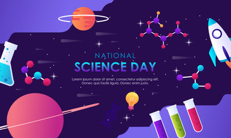 Gradient science twitch background design templateのイラスト素材