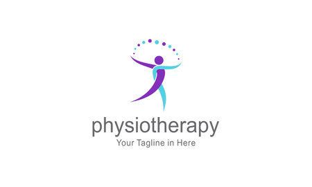 Physical therapy logo design, medical health wellnessのイラスト素材
