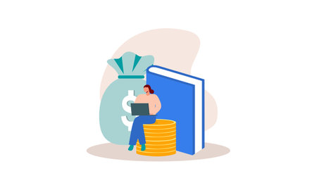 Investment, personal finance management and financial literacy illustration conceptのイラスト素材