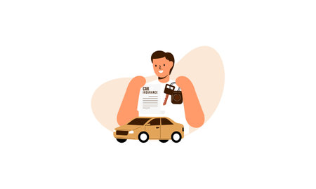 Car insurance coverage concept illustrationのイラスト素材