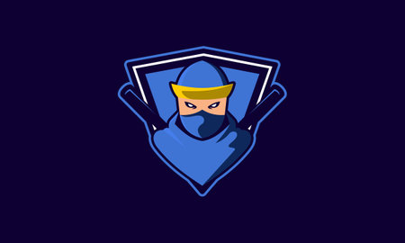 ninja mascot character logo vectorのイラスト素材