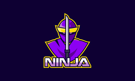 ninja mascot character logo vectorのイラスト素材