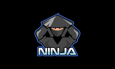 ninja mascot character logo vectorのイラスト素材
