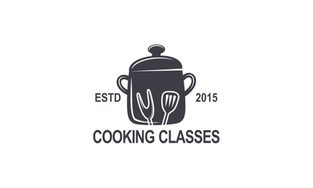 Vintage cooking class and food labels emblems badges logo culinary school cooking coursesのイラスト素材