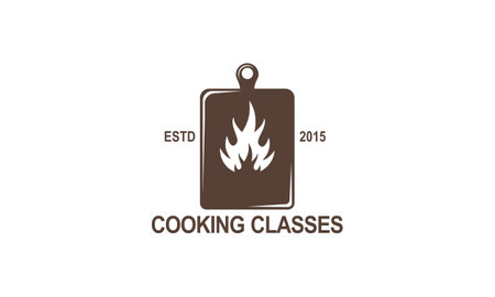 Vintage cooking class and food labels emblems badges logo culinary school cooking coursesのイラスト素材