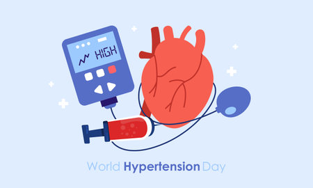 World hypertension day illustration vectorのイラスト素材