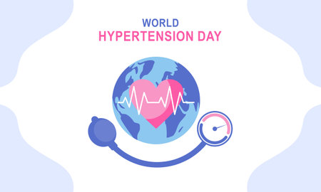 World hypertension day illustration vectorのイラスト素材