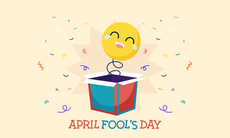 April fools day illustration vectorのイラスト素材