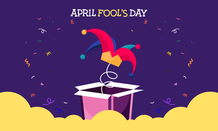 April fools day illustration vectorのイラスト素材