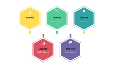 Bar chart, infographic template for presentation vector illustrationのイラスト素材