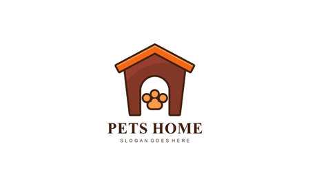 Pet home mascot cartoon style illustrationのイラスト素材