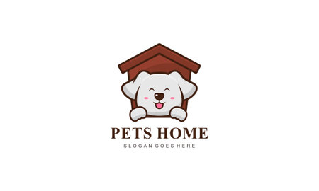 Pet home mascot cartoon style illustrationのイラスト素材