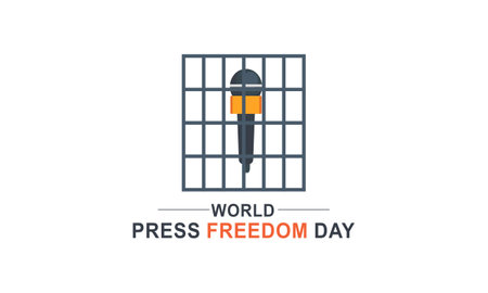 Flat design world press freedom day illustrationのイラスト素材