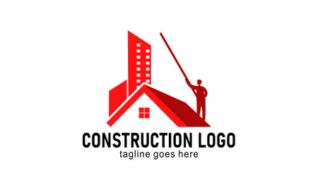 Home construction company logo vectorのイラスト素材