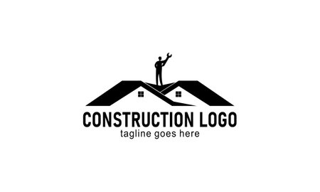 Home construction company logo vectorのイラスト素材