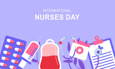 International nurses day backgroundのイラスト素材