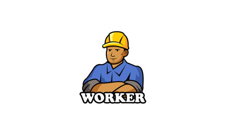 Service worker logo vector illustrationのイラスト素材