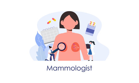 Mammologist concept consultation with doctor about breast disease idea of healthcare and medicalのイラスト素材