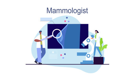 Mammologist concept consultation with doctor about breast disease idea of healthcare and medicalのイラスト素材